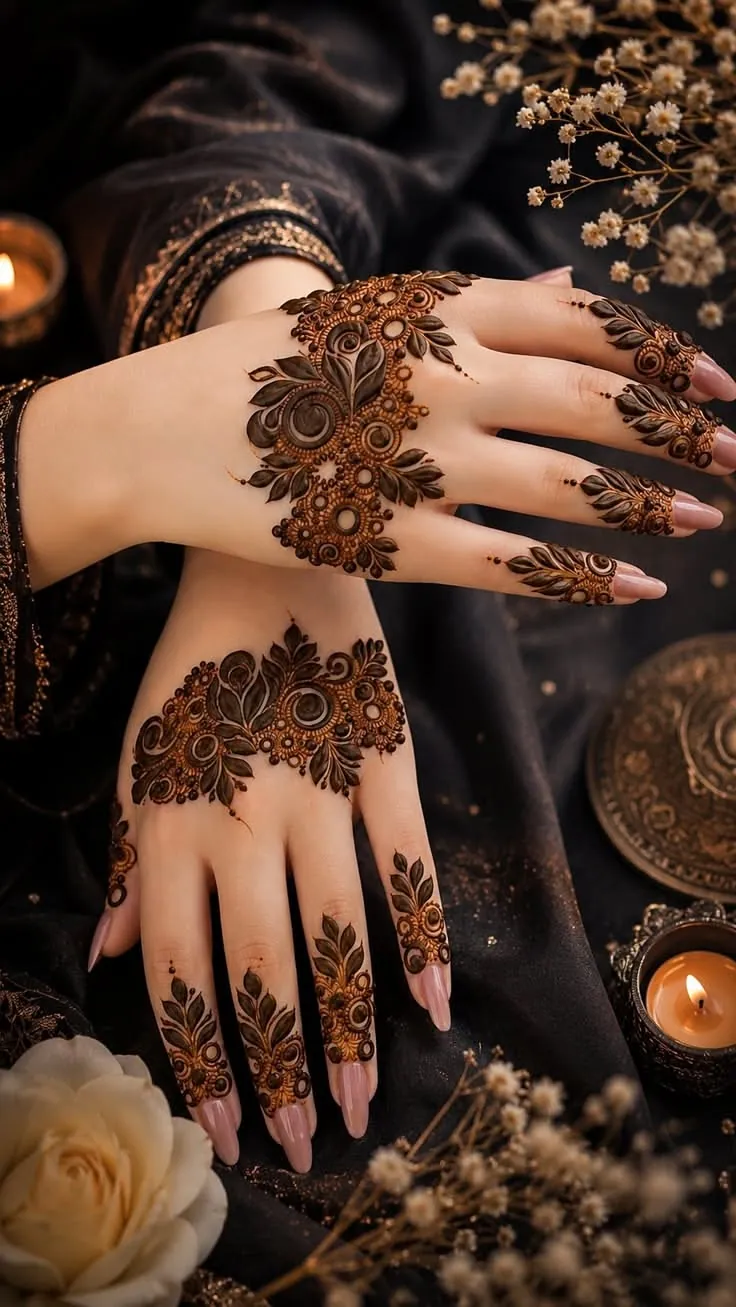 Graceful Simple Mehndi Design #77