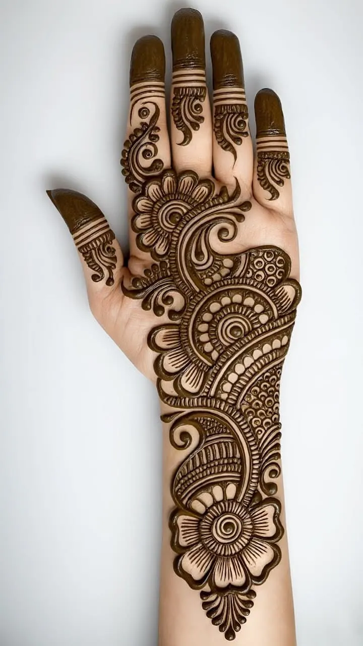 Latest Simple Mehndi Design #85