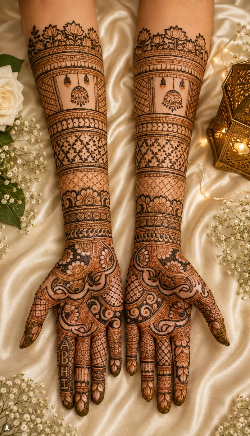 Modern Simple Mehndi Design #91