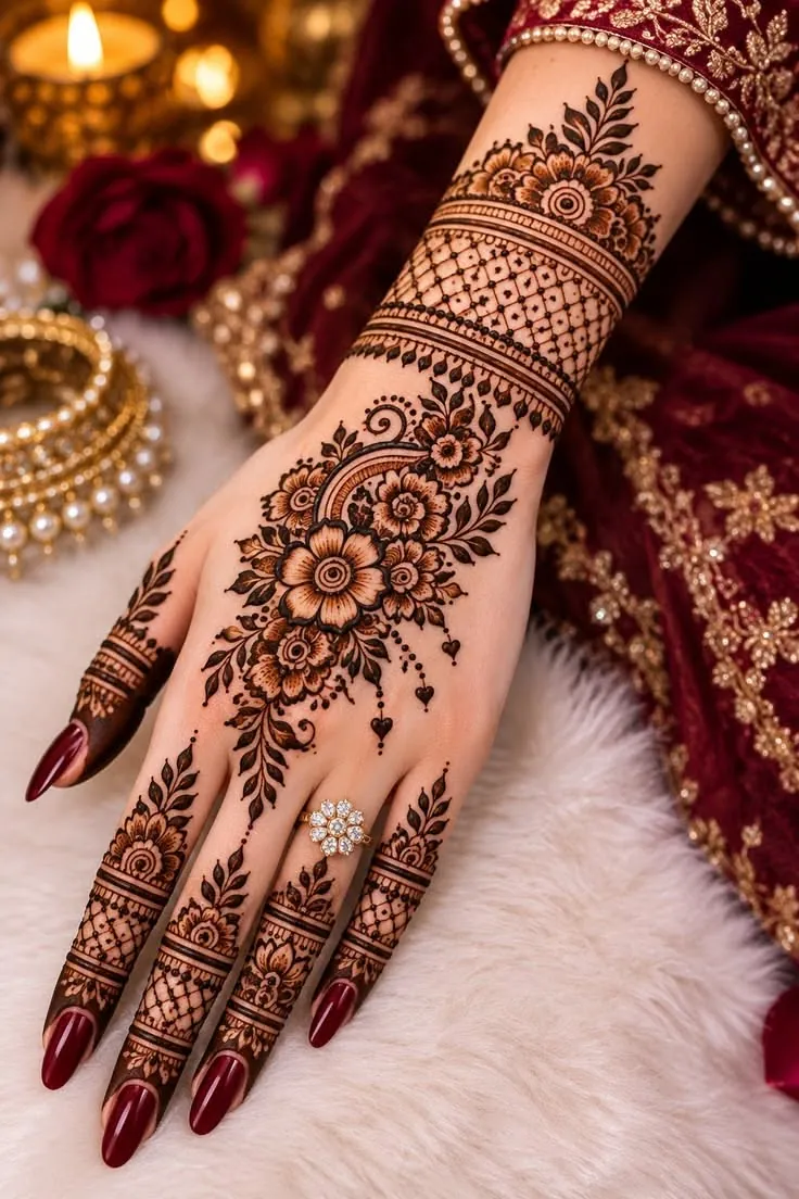 Intricate Simple Mehndi Design #98